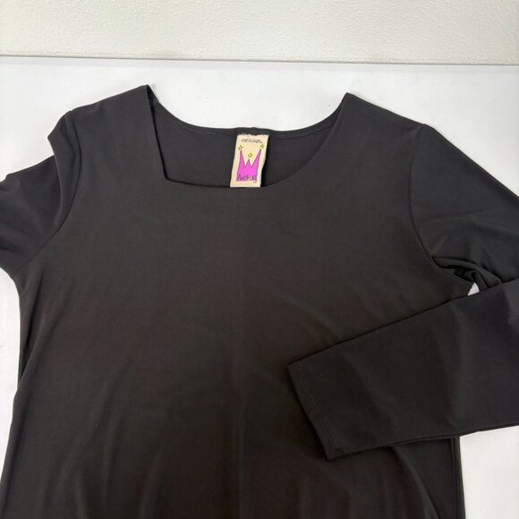 Original Anthony Tunic Top Size S Black Long Sleeve Asymmetric Stretch - Picture 9 of 13